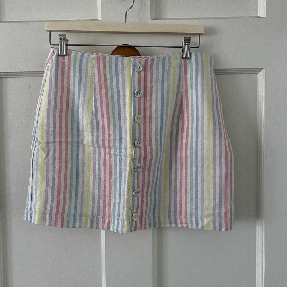 NWOT Striped Button-Front Skirt in Women’s Large